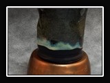 Glaze App F.  F. Matte Black (O) (SG146); Float Blue (C) (SG152) 1/2; Harmon (D) (SG155) 1/4.			