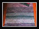 T008.  Handwoven rag rug, Plain weave structure.  Untitled.