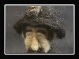 X052.  Hand-dyed, felted wool sculpture, titled Jim.